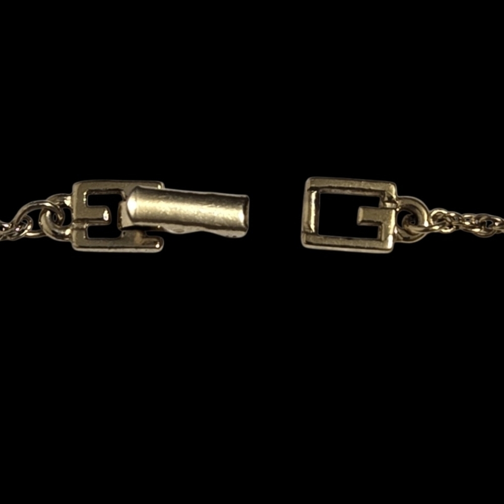 Givenchy-Authentic (Vintage) Necklace Butterfly G Logo Pendant With Crystal - Picture 6 of 7
